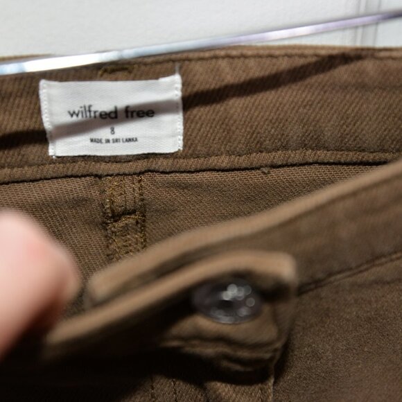 NWT Aritzia Wilfred Twostep Flare Pants Brown Sz 4 - Picture 6 of 6